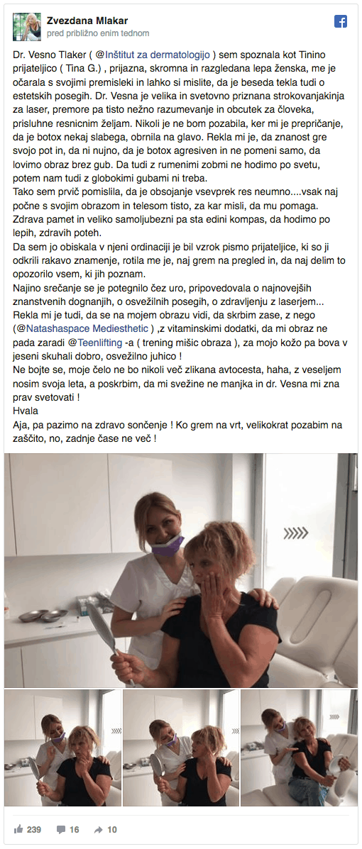 Zvezdana Inštitut za dermatologijo dermatologija