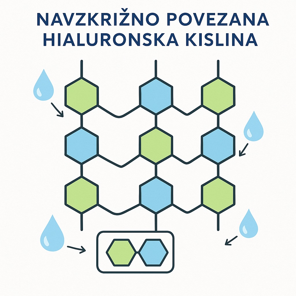 Navzkrižno povezana hialuronska kislina